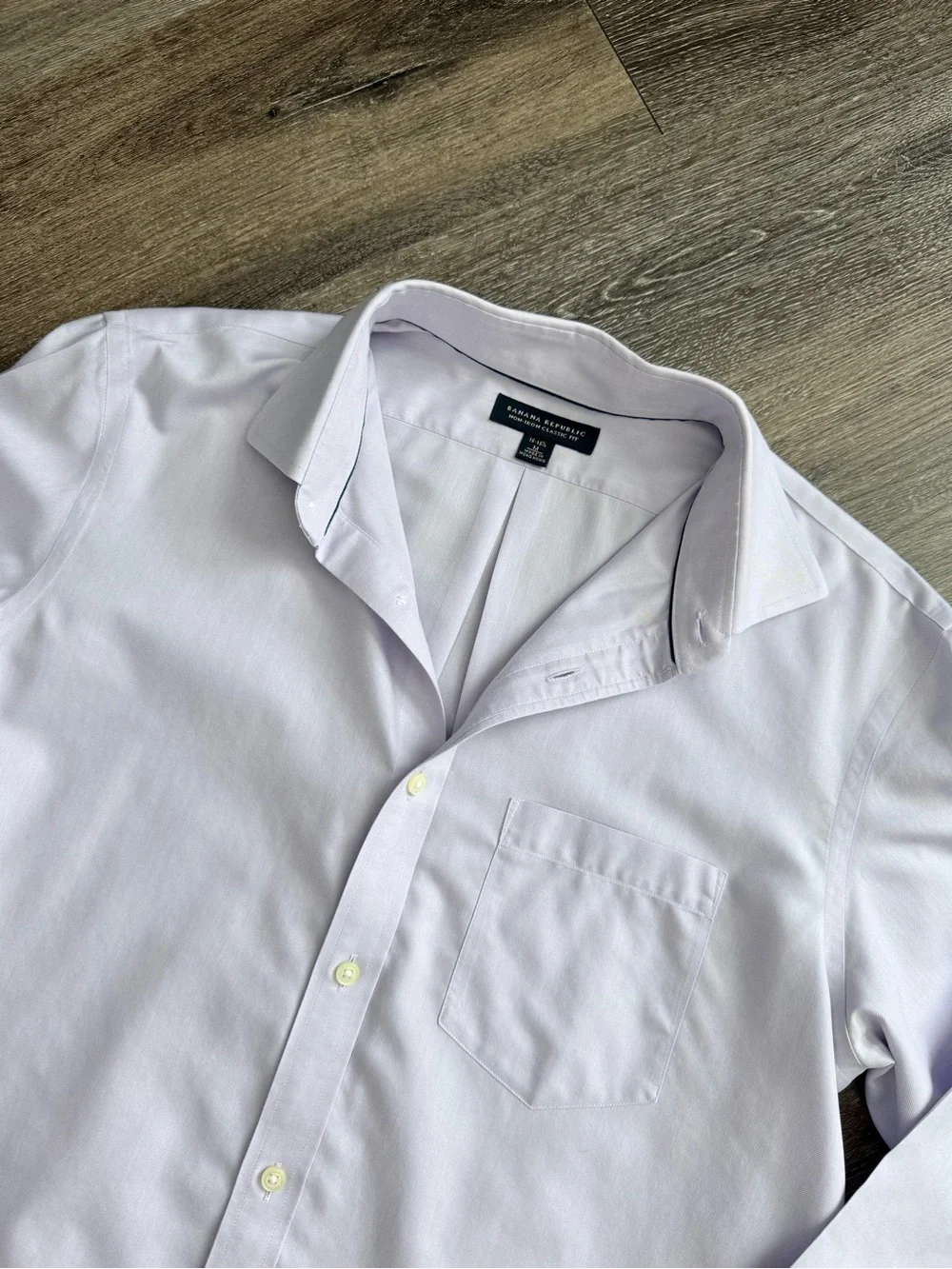 Banana Republic Men’s Dress Shirt M 15.5 Non-Iron Cotton Lavender Classic Fit